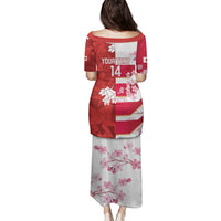 Canada and Japan Rugby Custom Family Matching Puletasi and Hawaiian Shirt Canucks Brave Blossoms Together Pacific - Wonder Print Shop