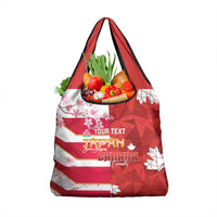 Canada and Japan Rugby Custom Grocery Bag Canucks Brave Blossoms Together Pacific - Wonder Print Shop