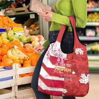 Canada and Japan Rugby Custom Grocery Bag Canucks Brave Blossoms Together Pacific - Wonder Print Shop