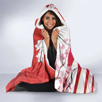 Canada and Japan Rugby Custom Hooded Blanket Canucks Brave Blossoms Together Pacific - Wonder Print Shop