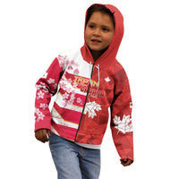 Canada and Japan Rugby Custom Kid Hoodie Canucks Brave Blossoms Together Pacific - Wonder Print Shop