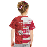 Canada and Japan Rugby Custom Kid T Shirt Canucks Brave Blossoms Together Pacific - Wonder Print Shop