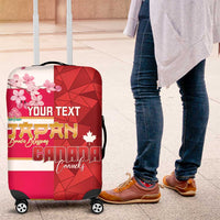 Canada and Japan Rugby Custom Luggage Cover Canucks Brave Blossoms Together Pacific - Wonder Print Shop