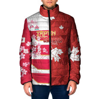 Canada and Japan Rugby Custom Padded Jacket Canucks Brave Blossoms Together Pacific - Wonder Print Shop