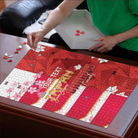 Canada and Japan Rugby Custom Puzzle Canucks Brave Blossoms Together Pacific - Wonder Print Shop