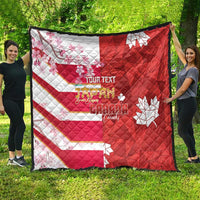 Canada and Japan Rugby Custom Quilt Canucks Brave Blossoms Together Pacific - Wonder Print Shop