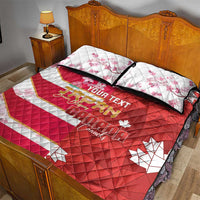 Canada and Japan Rugby Custom Quilt Bed Set Canucks Brave Blossoms Together Pacific - Wonder Print Shop