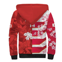 Canada and Japan Rugby Custom Sherpa Hoodie Canucks Brave Blossoms Together Pacific - Wonder Print Shop