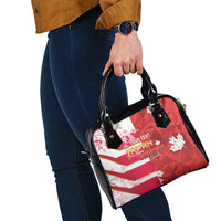 Canada and Japan Rugby Custom Shoulder Handbag Canucks Brave Blossoms Together Pacific - Wonder Print Shop