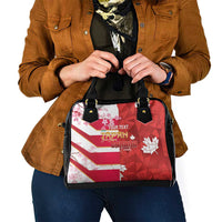 Canada and Japan Rugby Custom Shoulder Handbag Canucks Brave Blossoms Together Pacific - Wonder Print Shop