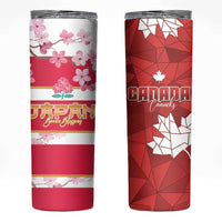Canada and Japan Rugby Skinny Tumbler Canucks Brave Blossoms Together Pacific - Wonder Print Shop