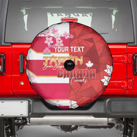 Canada and Japan Rugby Custom Spare Tire Cover Canucks Brave Blossoms Together Pacific - Wonder Print Shop