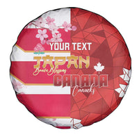 Canada and Japan Rugby Custom Spare Tire Cover Canucks Brave Blossoms Together Pacific - Wonder Print Shop