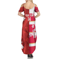 Canada and Japan Rugby Custom Summer Maxi Dress Canucks Brave Blossoms Together Pacific - Wonder Print Shop