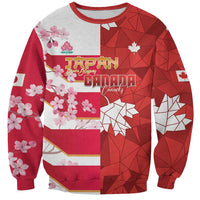 Canada and Japan Rugby Custom Sweatshirt Canucks Brave Blossoms Together Pacific - Wonder Print Shop