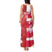Canada and Japan Rugby Custom Tank Maxi Dress Canucks Brave Blossoms Together Pacific - Wonder Print Shop