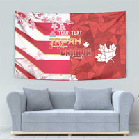 Canada and Japan Rugby Custom Tapestry Canucks Brave Blossoms Together Pacific - Wonder Print Shop