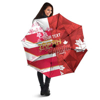 Canada and Japan Rugby Custom Umbrella Canucks Brave Blossoms Together Pacific - Wonder Print Shop