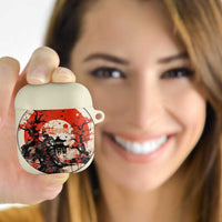 Samurai Warrior Japan AirPods Case Red-blossomed Tree Classic Japanese Stylized - Wonder Print Shop