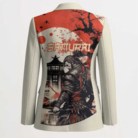 Samurai Warrior Japan Blazer Red-blossomed Tree Classic Japanese Stylized - Wonder Print Shop