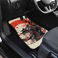 Samurai Warrior Japan Car Mats Red-blossomed Tree Classic Japanese Stylized - Wonder Print Shop