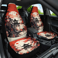 Samurai Warrior Japan Car Seat Cover Red-blossomed Tree Classic Japanese Stylized - Wonder Print Shop
