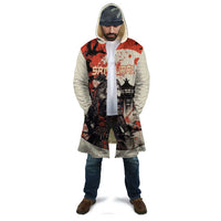 Samurai Warrior Japan Cloak Red-blossomed Tree Classic Japanese Stylized - Wonder Print Shop