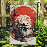 Samurai Warrior Japan Garden Flag Red-blossomed Tree Classic Japanese Stylized - Wonder Print Shop