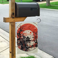 Samurai Warrior Japan Garden Flag Red-blossomed Tree Classic Japanese Stylized - Wonder Print Shop