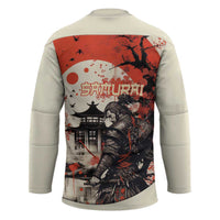 Samurai Warrior Japan Hockey Jersey Red-blossomed Tree Classic Japanese Stylized - Wonder Print Shop