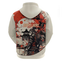 Samurai Warrior Japan Hoodie Red-blossomed Tree Classic Japanese Stylized - Wonder Print Shop