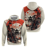 Samurai Warrior Japan Hoodie Red-blossomed Tree Classic Japanese Stylized - Wonder Print Shop