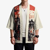 Samurai Warrior Japan Kimono Red-blossomed Tree Classic Japanese Stylized - Wonder Print Shop