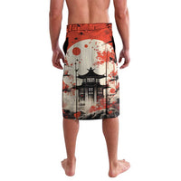 Samurai Warrior Japan Lavalava Red-blossomed Tree Classic Japanese Stylized - Wonder Print Shop