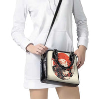 Samurai Warrior Japan Shoulder Handbag Red-blossomed Tree Classic Japanese Stylized - Wonder Print Shop
