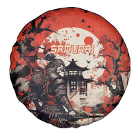Samurai Warrior Japan Spare Tire Cover Red-blossomed Tree Classic Japanese Stylized - Wonder Print Shop