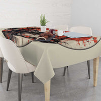 Samurai Warrior Japan Tablecloth Red-blossomed Tree Classic Japanese Stylized - Wonder Print Shop