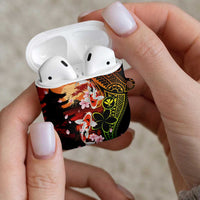 Hawaiian and Japanese AirPods Case Koi Fish With Kanaka Polynesian Tattoo - Wonder Print Shop