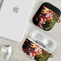 Hawaiian and Japanese AirPods Case Koi Fish With Kanaka Polynesian Tattoo - Wonder Print Shop