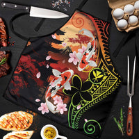 Hawaiian and Japanese Apron Koi Fish With Kanaka Polynesian Tattoo - Wonder Print Shop