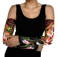 Hawaiian and Japanese Arm Sleeves Koi Fish With Kanaka Polynesian Tattoo - Wonder Print Shop