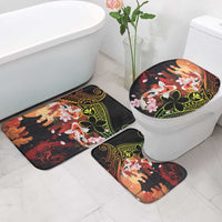 Hawaiian and Japanese Bathroom Set Koi Fish With Kanaka Polynesian Tattoo - Wonder Print Shop