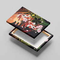 Hawaiian and Japanese Canvas Wall Art Koi Fish With Kanaka Polynesian Tattoo - Wonder Print Shop