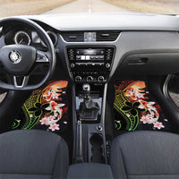 Hawaiian and Japanese Car Mats Koi Fish With Kanaka Polynesian Tattoo - Wonder Print Shop
