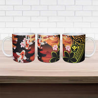 Hawaiian and Japanese Ceramic Mug Koi Fish With Kanaka Polynesian Tattoo - Wonder Print Shop