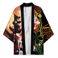 Hawaiian and Japanese Kimono Koi Fish With Kanaka Polynesian Tattoo - Wonder Print Shop