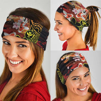 Hawaiian and Japanese Neck Gaiter Koi Fish With Kanaka Polynesian Tattoo - Wonder Print Shop