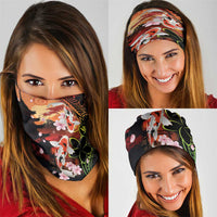 Hawaiian and Japanese Neck Gaiter Koi Fish With Kanaka Polynesian Tattoo - Wonder Print Shop