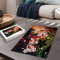 Hawaiian and Japanese Puzzle Koi Fish With Kanaka Polynesian Tattoo - Wonder Print Shop