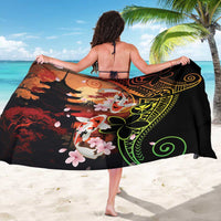 Hawaiian and Japanese Sarong Koi Fish With Kanaka Polynesian Tattoo - Wonder Print Shop